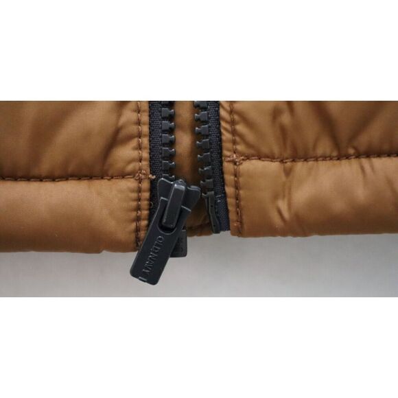 Old Navy Toddler Sz 12-18 Months Brown Water-Resistant Hooded Puffer Jacket - Picture 7 of 8